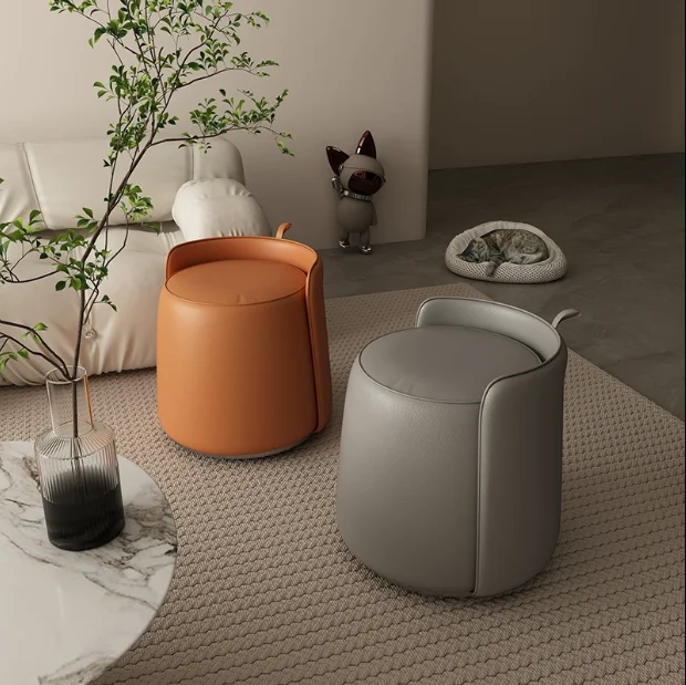 Luxo Household Dressing Stool, Shoe Stool, Sala de estar e quarto, Coffee Table Stool