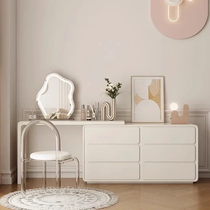 

Vanity Sticker White Dresser Women Make Up Dressing Table Cover Closet Nordic Coffee Living Room Furniture