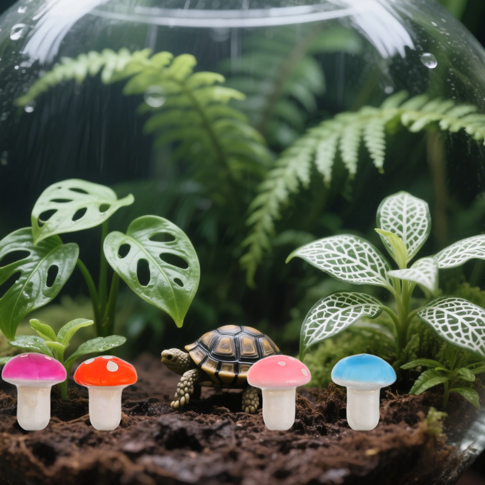 

120pcs Miniature Foam Mushrooms Micro Simulation Figurines For Diy Garden Bonsai Terrarium Decor Mini Mushroom Statues Garden