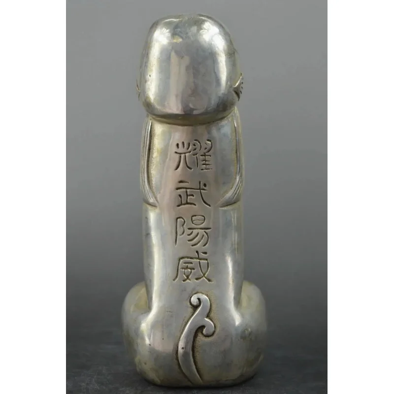 chinese-tibet-silver-copper-carved-protection-foo-dogs-lion-statues