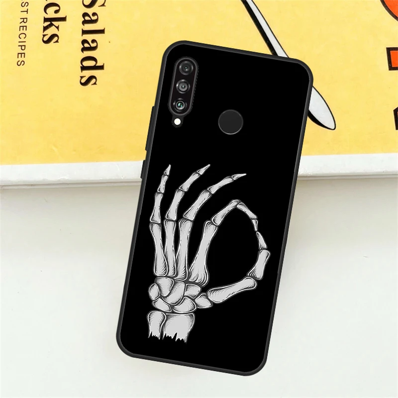 Skeleton Middle Finger Case For Huawei Nova Y61 Y91 Y60 Y70 Y90 Nova 9 10 SE 11i 8i 3i P20 P30 Pro P40 Lite Cover