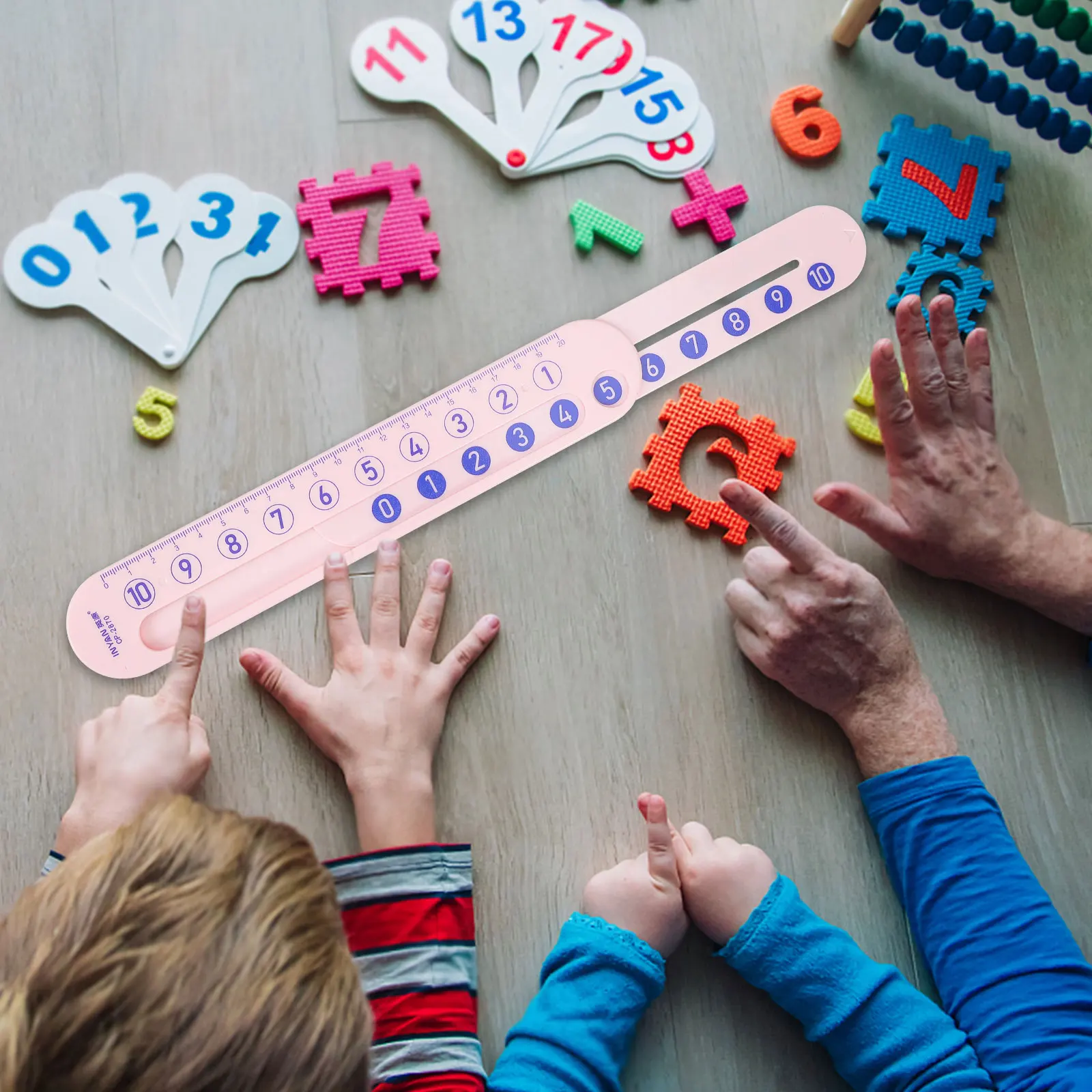 

Math Learning Slide Ruler for Kids Pink Digital Subtraction Addition Number Tools Teaching Aids Kindergarten Students