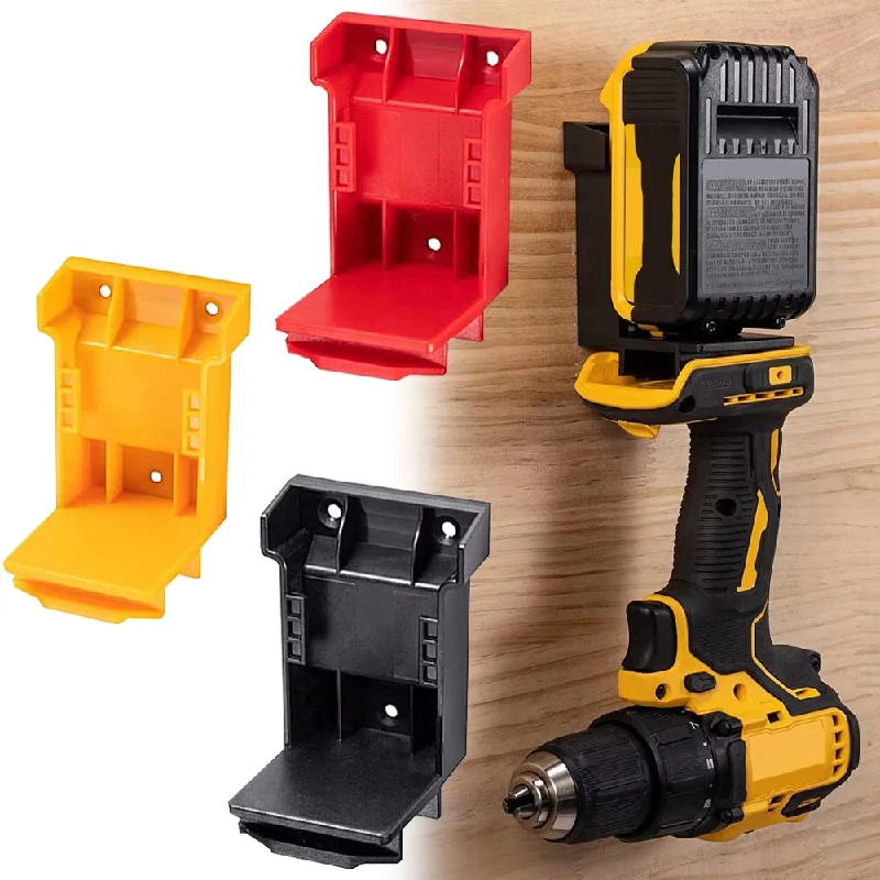 

5PCS 2-in-1 Power Tool Holder Battery Mount Hanger Stand for Dewalt 20V for Milwaukee 18V Battery Tool Storage Rack Bracket