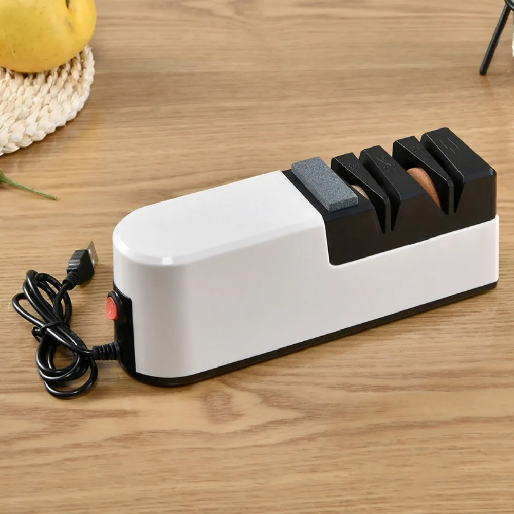

5 in 1 Electric Knife Sharpener Multi-functional Electric Knife Accessories USB Interface Scissors Sharpening Tool