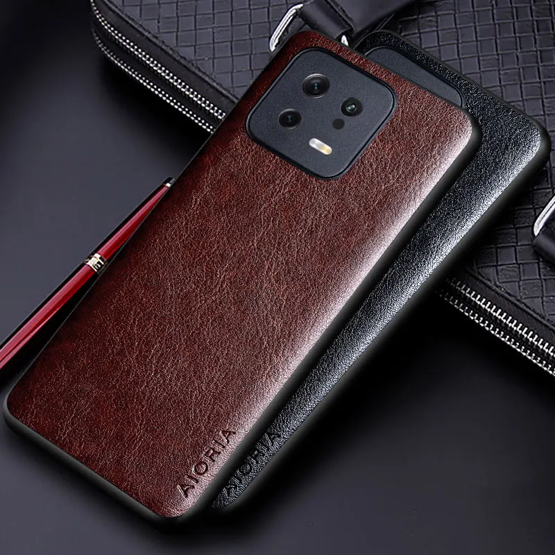 Luxury leather Case for Xiaomi 13 Pro Lite Ultra funda Business solid color Soft TUP&Hard PC Phone cover for Mi 13 Pro case