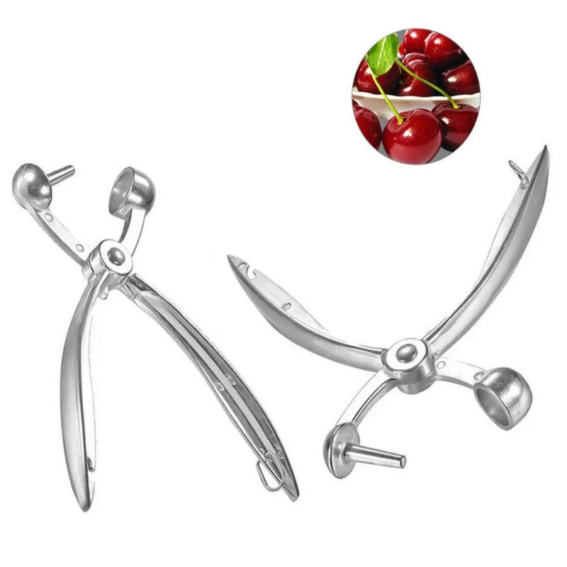 1Pc Cherry Olive Pitters Stoner Pits Long Handle Fruits Corer Seed Remover For Jujube Hawthorn Fruit Kitchen Accessories