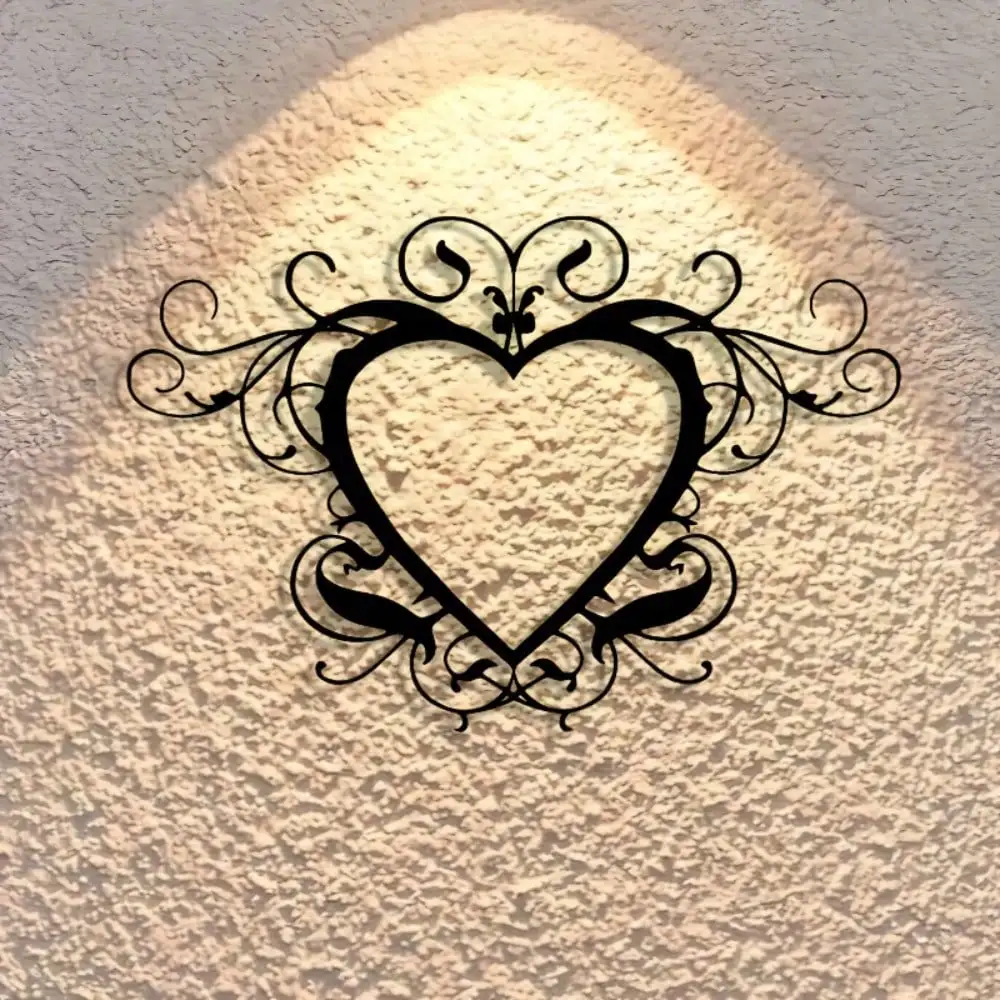 CIFBUY Metal Wall Art Vintage Love Sign Heart Motif Romantic Home Office Decor Couples Anniversary Gift