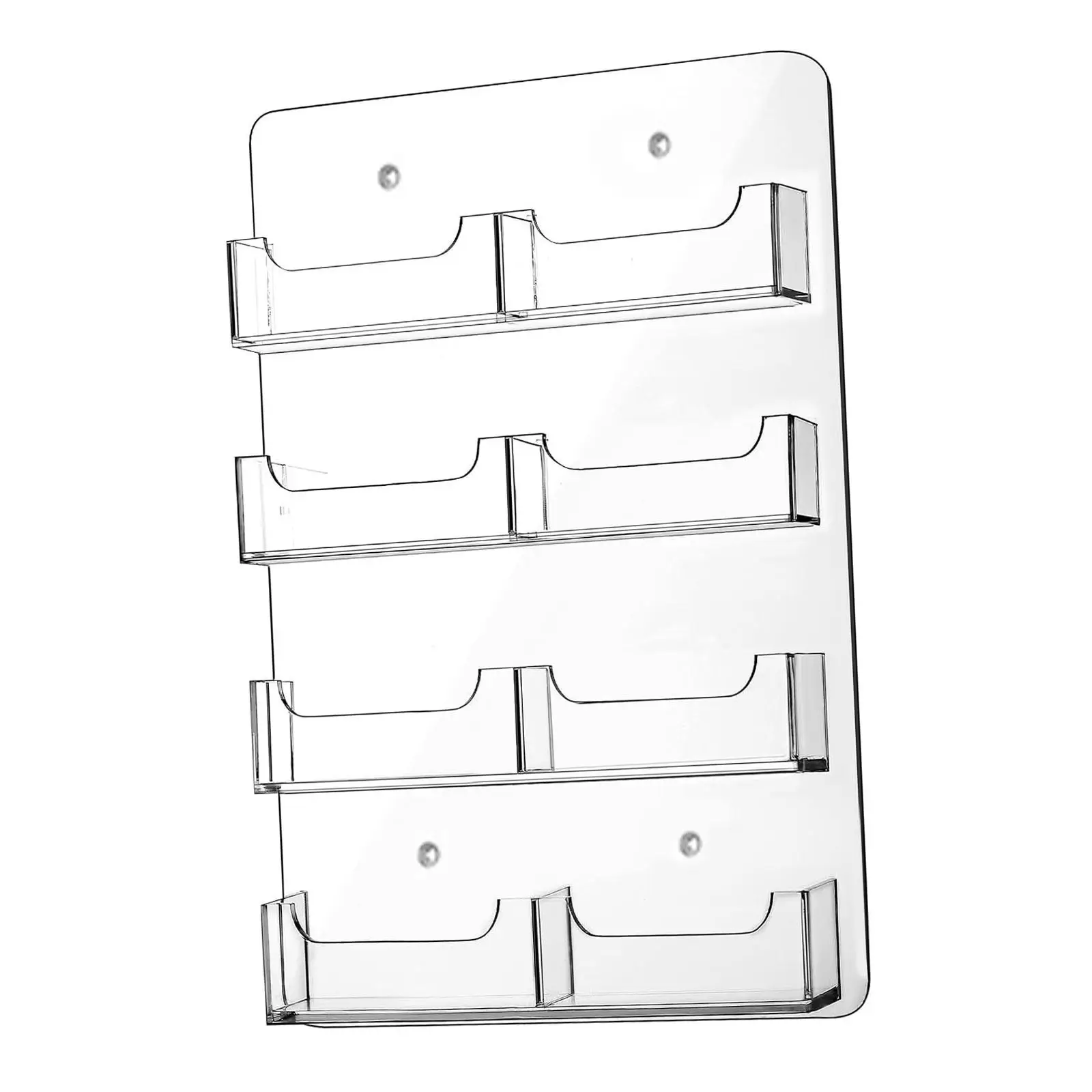 Space Saver Acrylic Business Card Organizer Wall Mount Multi Card Holder Clear Display Rack for Photos Postcards