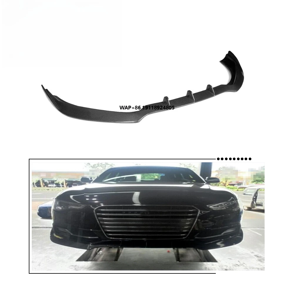 

Carbon Fiber Front Bumper Lip Spoiler for-Audi S5 Bumper 2012-2016 Facelift