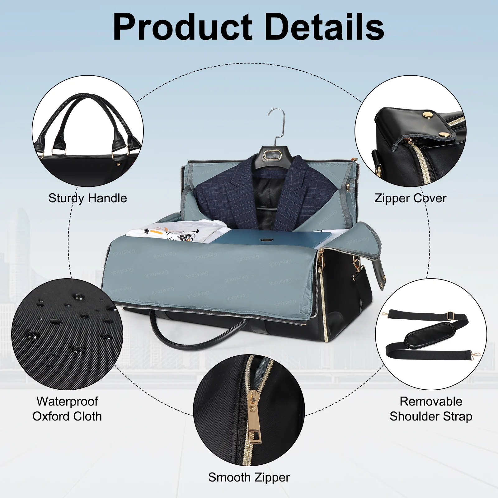 Foldable Suit Storage Bag Fashion PU Folding Large Capacity Travel Duffle Bags Travel Sport Outdoor Multi Function Organizer