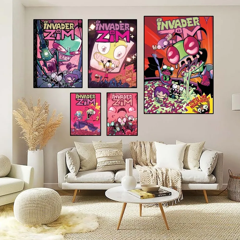 Invader ZIM Poster Home Room Decor Aesthetic Art Wall Painting Stickers