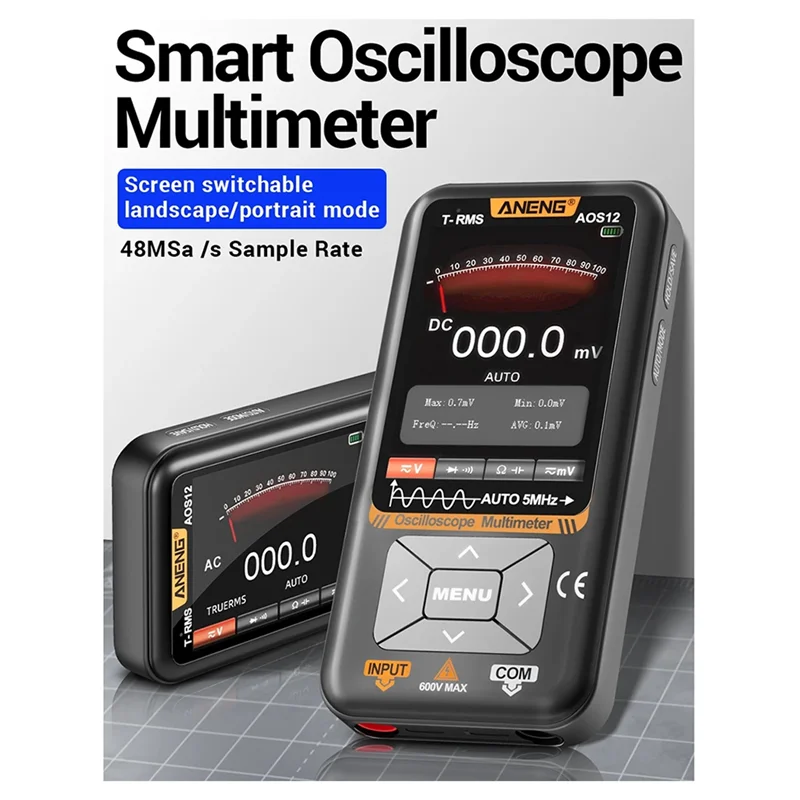 เครื่องทดสอบออสซิลโลสโคป AB34 5MHZ 48Msa/S ออสซิลโลสโคปแบบพกพาอเนกประสงค์สำหรับการทดสอบทางไฟฟ้า