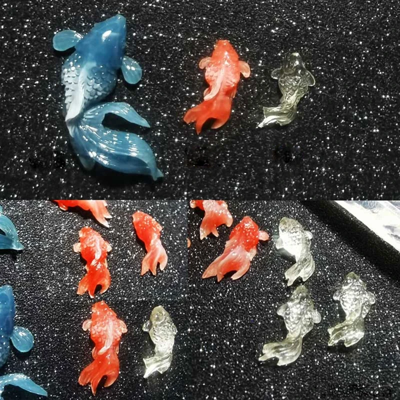 Goldfish Ornaments Necklace Mirror Silicone Molds Mini Carp Epoxy Resin Moulds Diy Craft Earrings Pendant Jewelry Making Tools