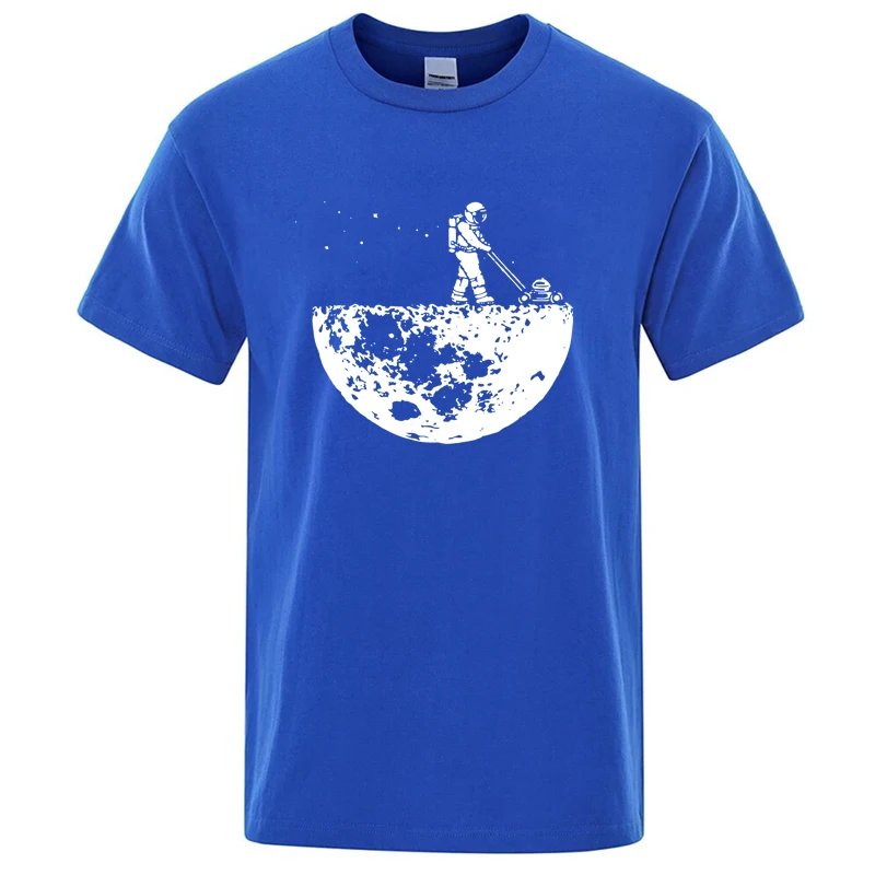 Mannen T-shirt Hoge Kwaliteit Grappige Katoenmix Lunar Cleaner Printing Casual Cool Losse O-hals Mannelijke voor MenT-shirt Hip Hop Tees