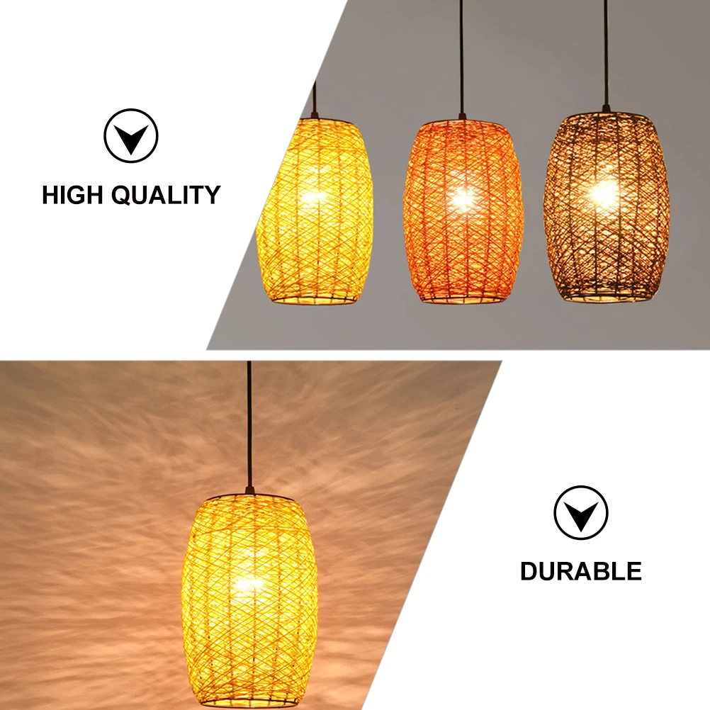 

Rattan Woven Ch Ceiling Lamp Pendant Light Natural Material Eco Friendly Durable Long Lasting Warm Atmosphere Home Store