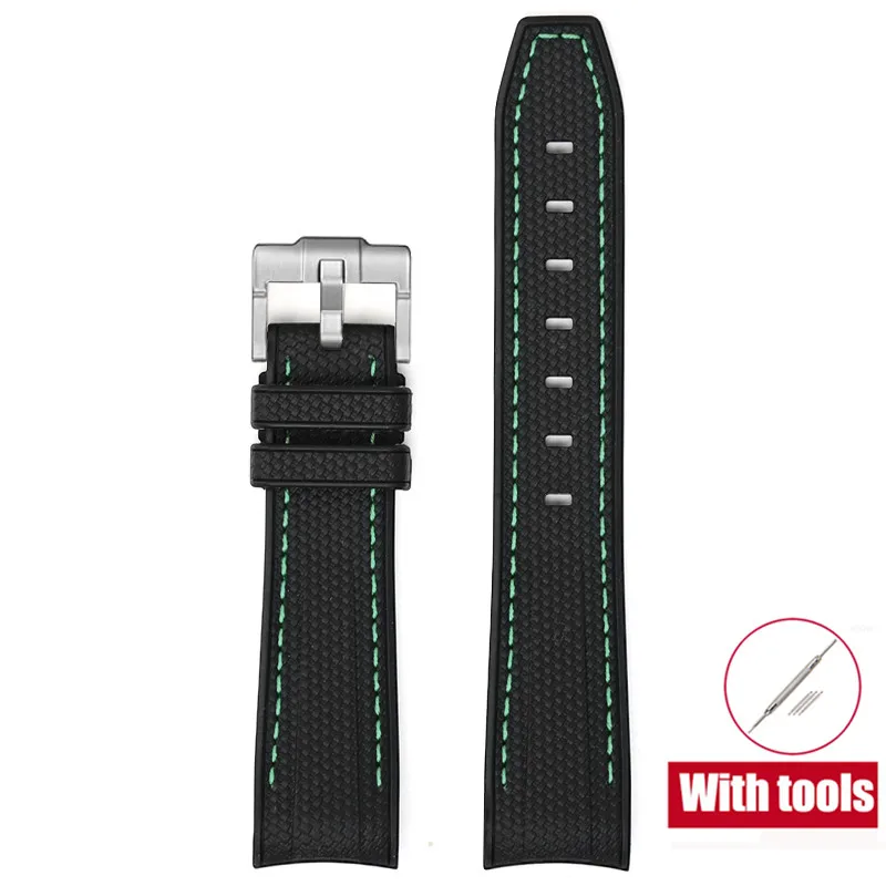 20mm duikband voor Omega X Swatch Joint MoonSwatch mannen vrouwen Arc gebogen uiteinde TPU rubberen armband voor Rolex horlogeband gereedschap