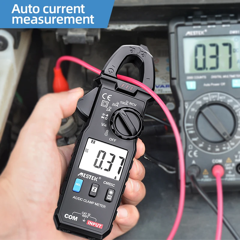 Imagem -02 - Mestek Cm85c Tensão Voltímetro 100a Amperímetro dc Atual Braçadeira Metros Medidor 1ma Precisão Mini Digital ac dc Atual Digital Braçadeira Digital