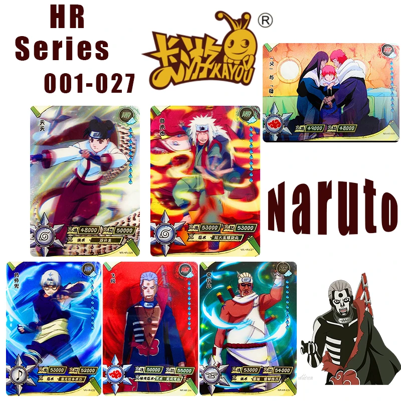 

Kayou Naruto Hr Series Rare Collection Flash Card Kurama Jiraiya Anime Character Cards Children's Toys Christmas Gift