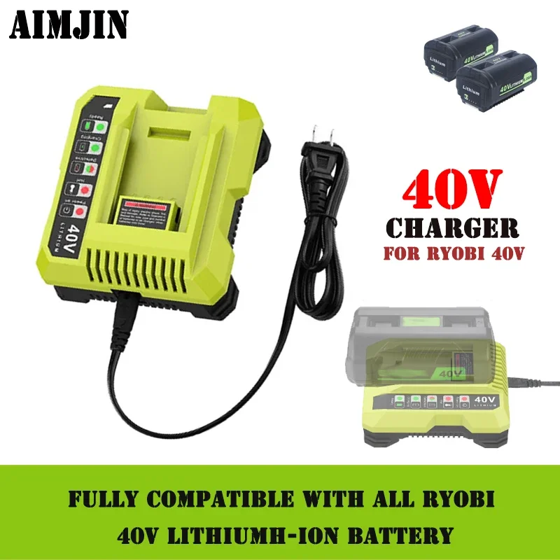 

New Charger 40V for Ryobi OP401 Lithium-Ion Battery OP4015 OP4026 OP4026A OP4030 OP4040 OP4050 OP4050A OP4060 OP40261