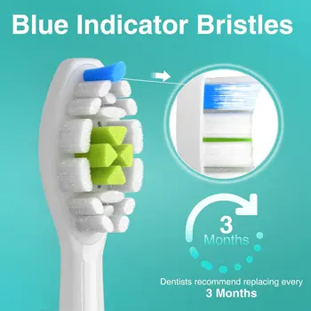 4/8 ks náhradních hlavic zubního kartáčku kompatibilních s náhradní hlavicí elektrického kartáčku Philips Sonicare Soft 4100 6500 6100 7500 5 8 nejlepší prodej Náhradní díly Sonicare - №7