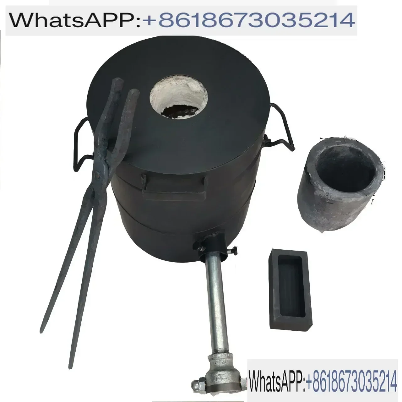 6 KG Gold Silver Copper Brass Aluminum Crucible Furnace Torch Melting Casting Foundry Clay   Refining