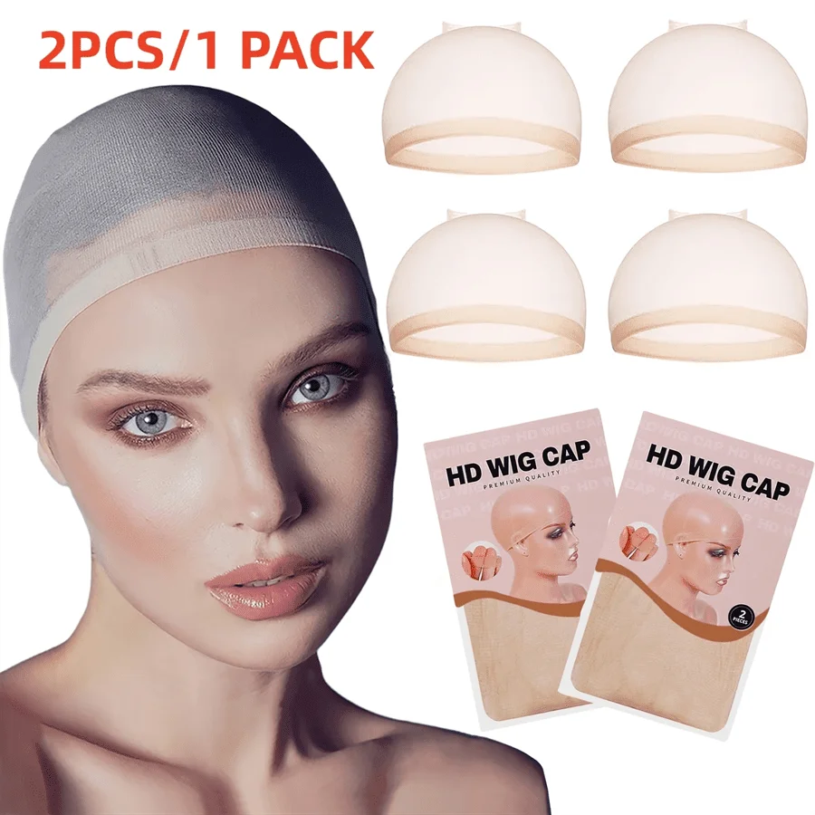 

2pcs/Pack Ultra-Thin, Invisible, Brown, Transparent, And Stretchable Lace-Front Hairnet; Designed To Emulate High-Definition (HD) Wigs With Seamless Blending; Features Exceptional Elasticity, Breathability, And A Non-Restrictive Fit; Unisex Design