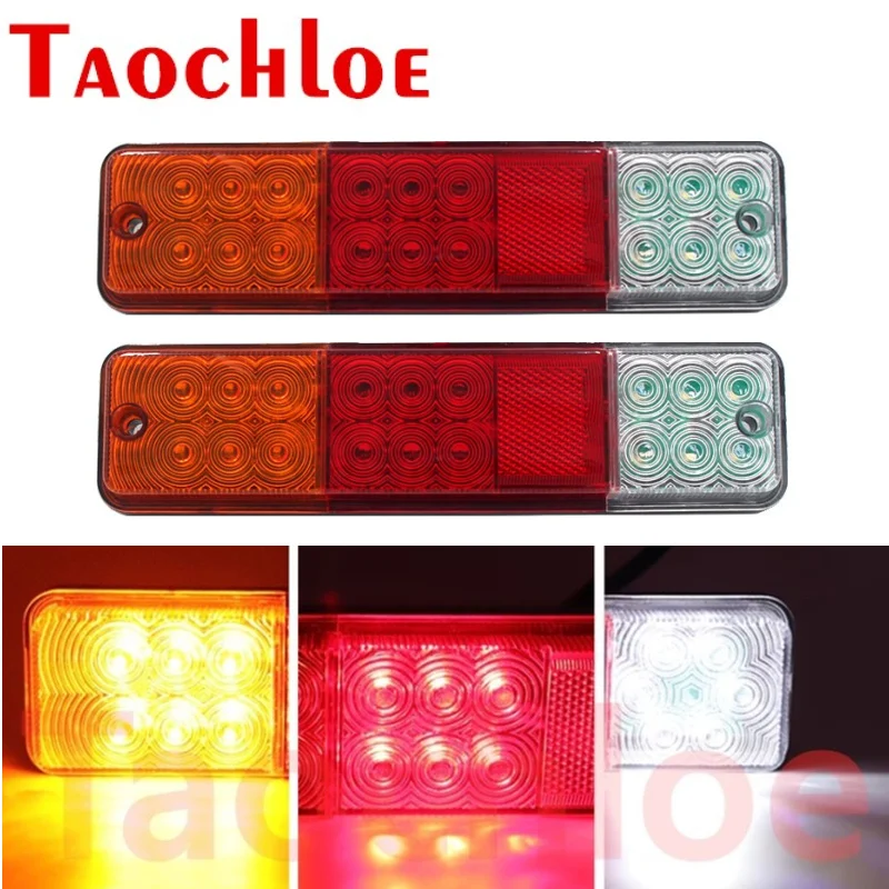 

2Pcs Trailer LED Light 12V-80V Forklift Rear Lights Stop Turn Signal Reversing Light Electric Tricycle Tail Light 24V 36V 48V