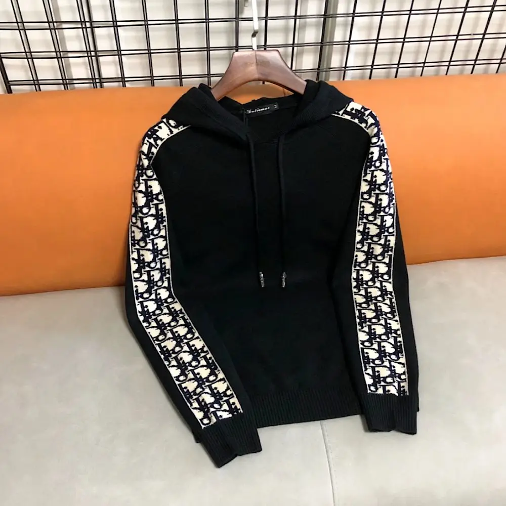 Fashionable Patchwork Hoodies Autumn Fashion New Trend Top Tee Casual Boys Coat Handsome All-match O-neck Letter Male Top Tee