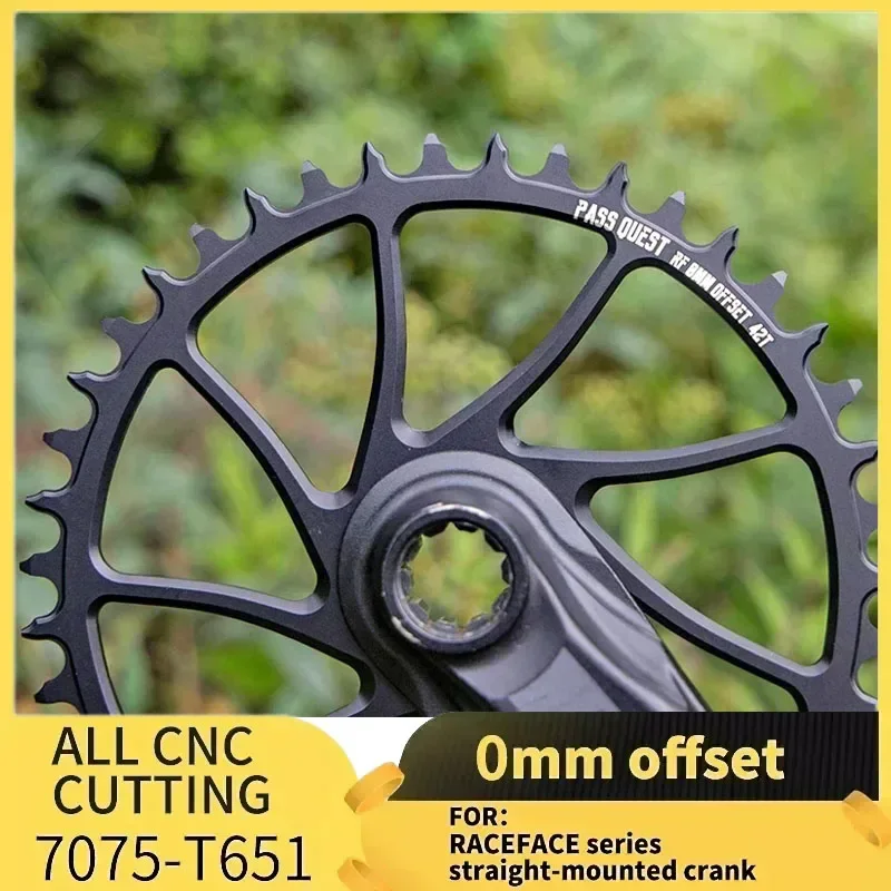 PASS QUEST RACEFACE 0mm Offset Crank Special Positive Negative Width Narrow Tooth Sprocket Mountain Bike Sprocket Race