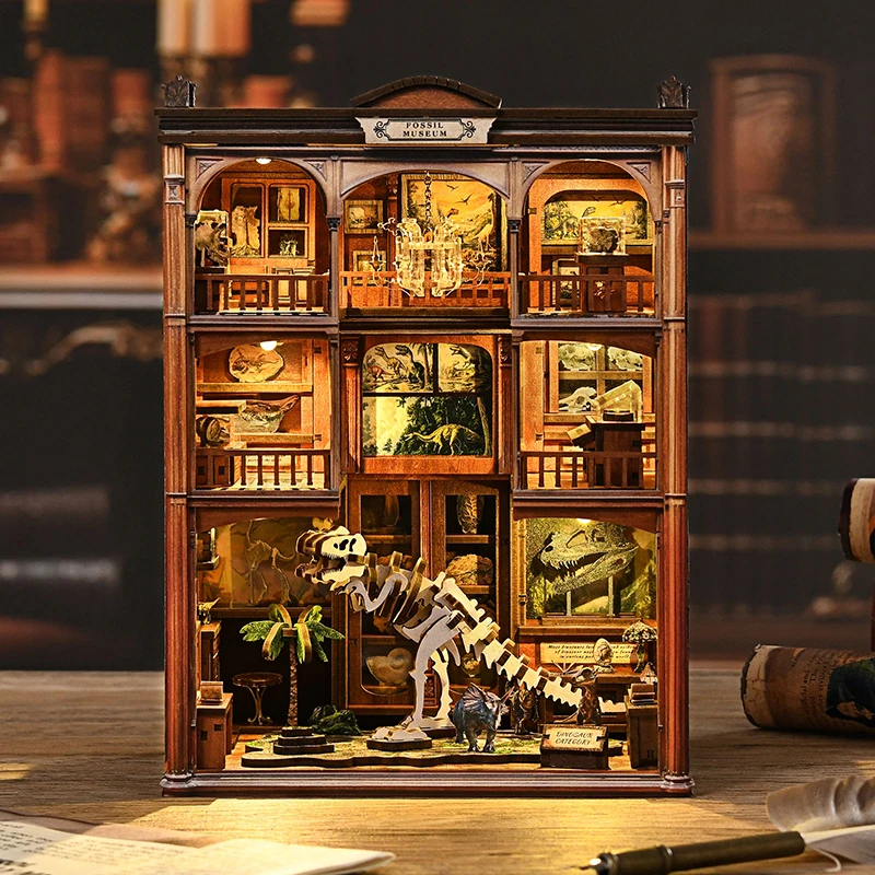 For the DIY Fossil Museum in a small house, 3D assembled building model, adult decompression desktop ornament toy
