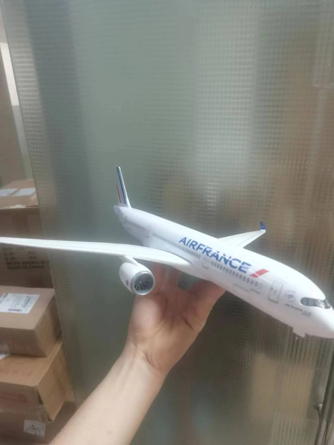 Imagem -05 - Andsyyds-avião Modelo Grande Airbus A350 Air France Plane Resina Plástica Diecast Presente Kids 1:160 Escala