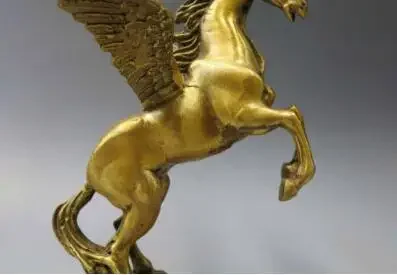 Elaborate Chinese Brass Brass Animal Pegasus Greek Mythology Winged Fly Horse StatuE