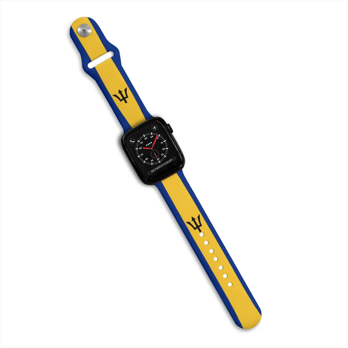 Flag  of Barbados3D Printing Sport Strap for Apple Watch Band Ultra 2 Silicone WatchBand for Iwatch Series 9 8 7 6 SE 5 4