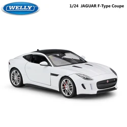 WELLY Diecast 1:24 Scale Model Car JAGUAR F-Type Coupe Race Car Toy Sports Car Metal Alloy Toy Car For Children Gift Collection