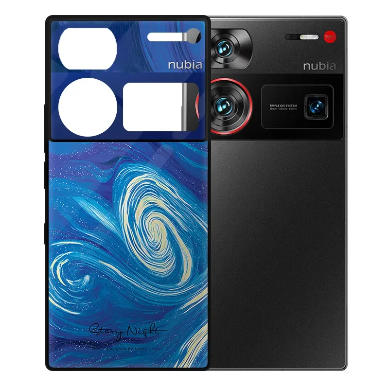 Phone Case For ZTE Nubia Z60 Ultra Starry Night Moon Cases Creative Simple Protective Back Cover Silicone Frame Shell