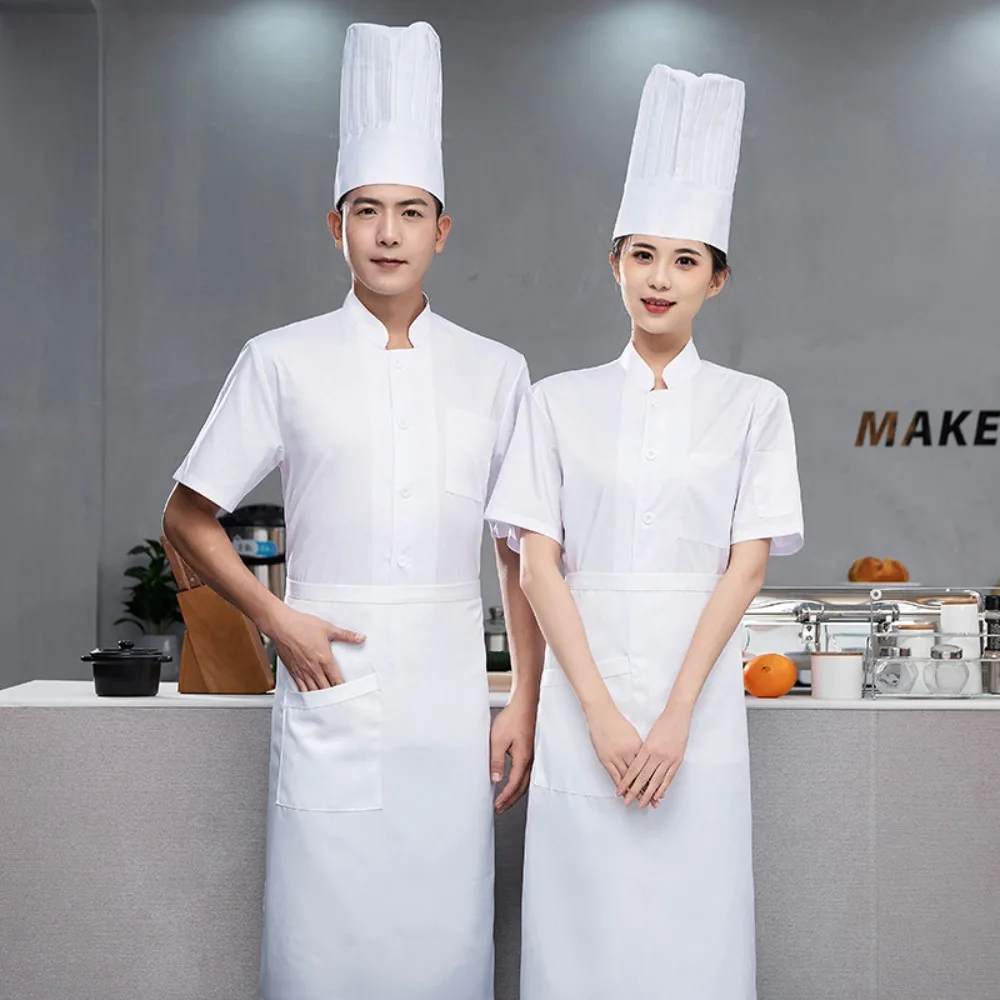 Chef-werkkleding voor heren Korte mouwen Zomer Dunne stijl Ademend High-end Hotel Catering Achterkeuken Werkkleding