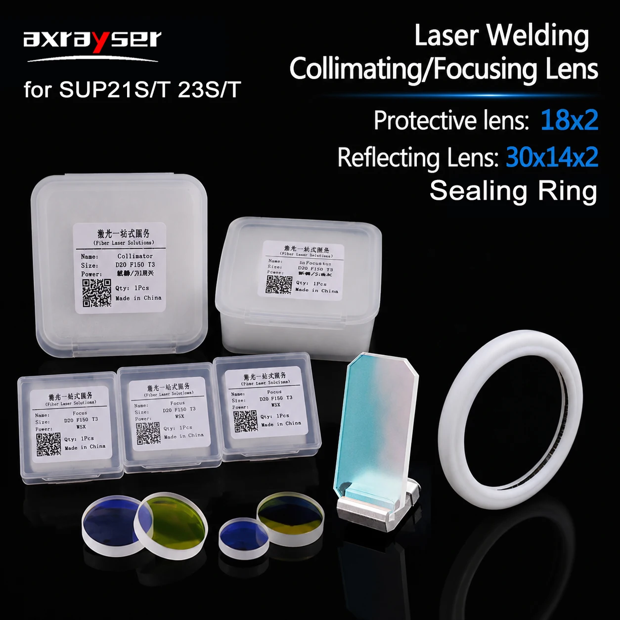 Laser Welding Protective Windows18x2 Focusing/Collimating Lens D20x4.5 F150-800 D16x5 Reflecting Lens 30x14x2 for SUP21T 23T