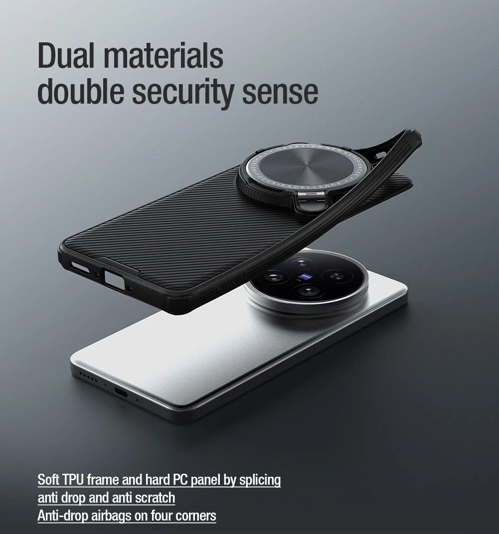 

Nillkin For Vivo X200 Ultra 5G Case Anti-Fingerprint Camshield Prop Camera Cover Stand Lens Case Protection Back Cover