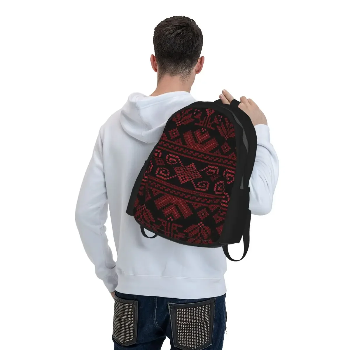 Palestinian Jordanian Traditional Realistic Embroidery Tatreez Backpack Student BookBag Kids School Bag Computer Shoulder Bags