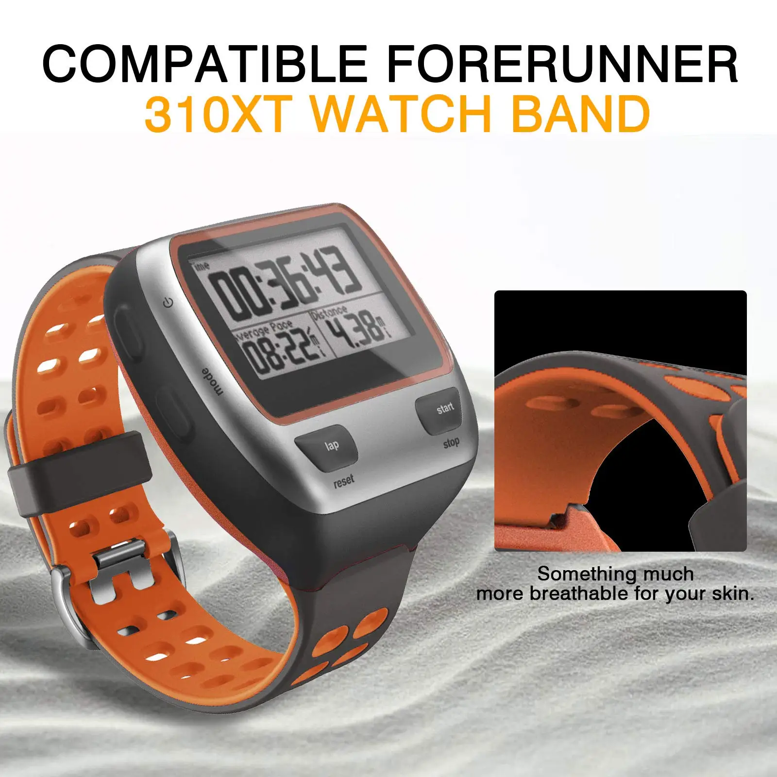 For Forerunner 310XT watch strap Forerunner 310XT Replacement Breathable Sports Watch Wrist Strap