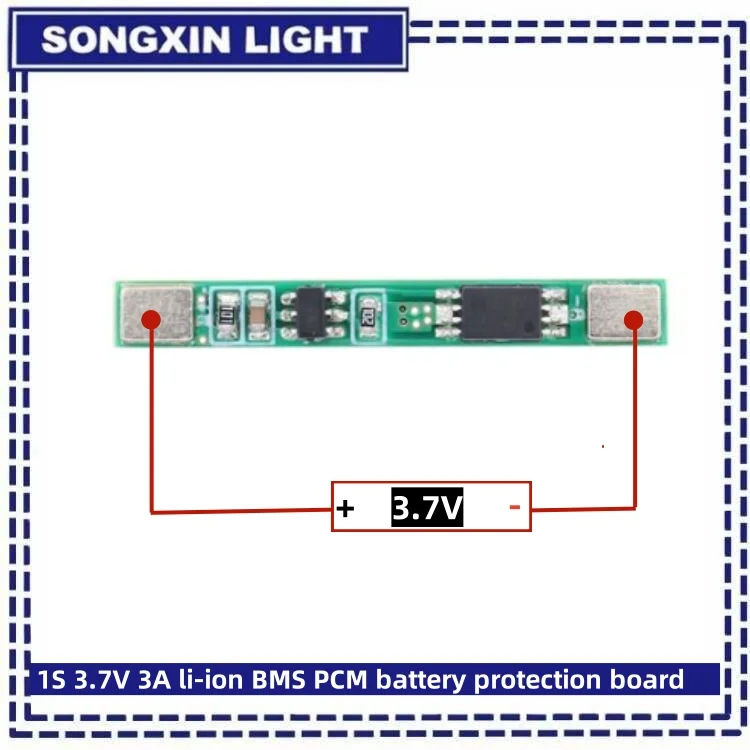 SAMIROB 1PCS/5PCS/10PCS/LOT 1S 3.7V 3A li-ion BMS PCM battery protection board pcm for 18650 lithium ion li battery