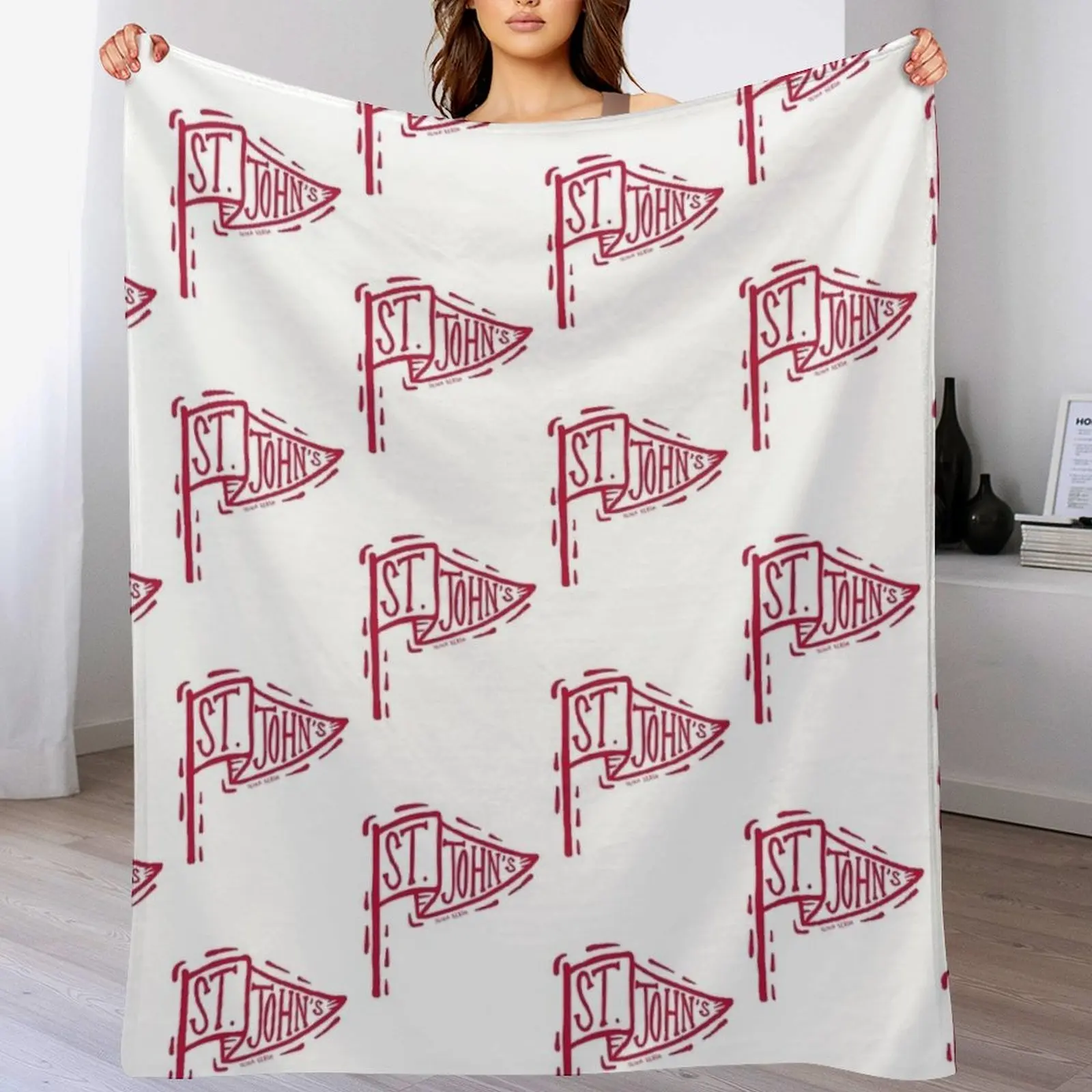 Saint John’s Johnnies Flag Throw Blanket for sofa Extra Large Throw Camping Blankets