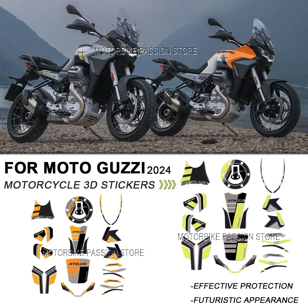 

For Moto Guzzi Stelvio Motorcycle 3D Epoxy Resin Sticker kit Protection Sticker Motorbike Accessory 2024