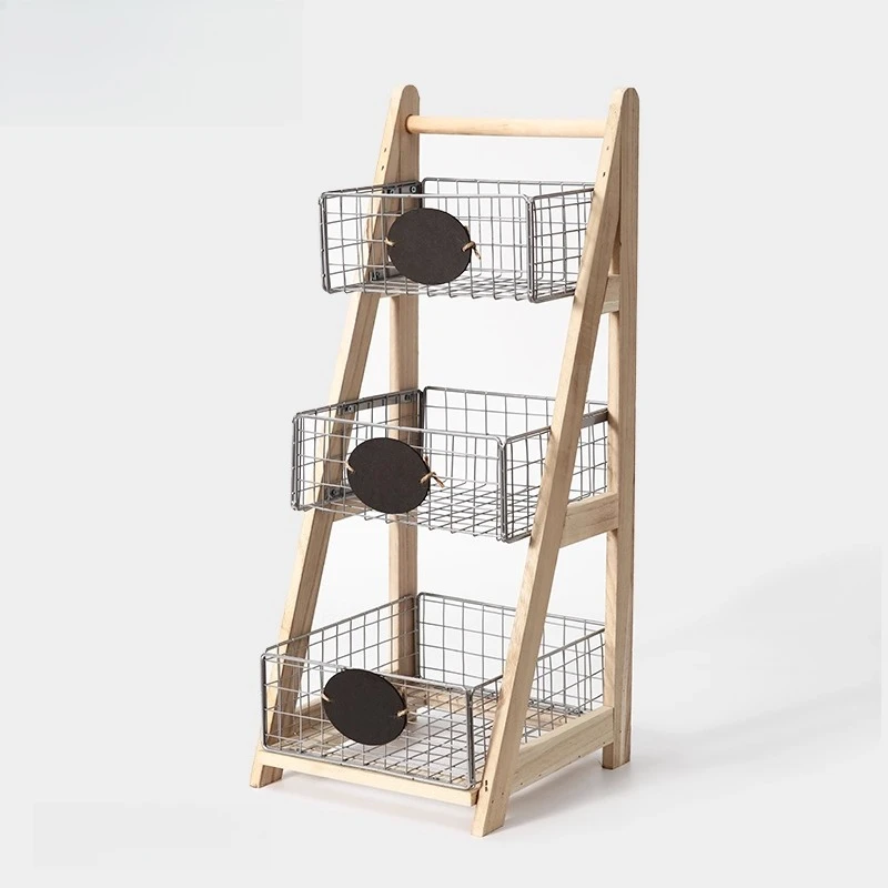 

Kitchen Multifunctional Vegetable Shelf Floor to Floor Multi-layer Balcony Flower Pot Solid Wood Storage Shelf Bookshelf Storage