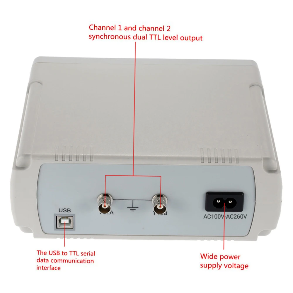 Générateur numérique de signal de fonction de canal de touristes DDS, forme d'onde insecticraire, impulsion, compteur mort, 12bits, onde sinusoïdale 250MSa/s, 6MHz