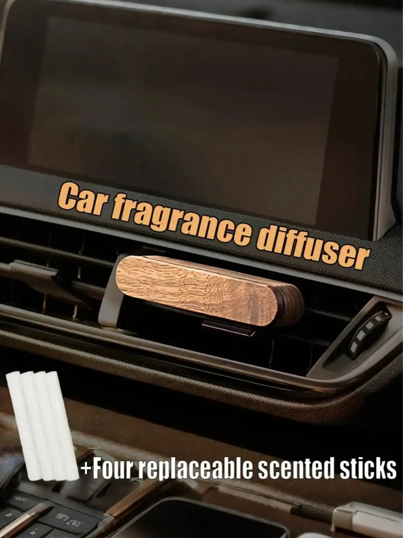 Solid Wood Car Air Vent Diffuser Clip – Suitable for Car, Office and Home Scenarios, a Trendy Lifestyle Car Accessory