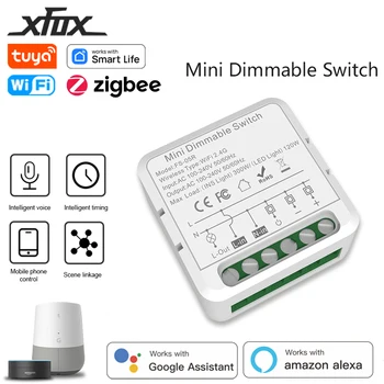 מודול מתג דימר חכם Zigbee של Tuya Wifi עם שליטה דו כיוונית, מתג דימר לתאורה ולד, עובד עם Alexa ו-Google Home