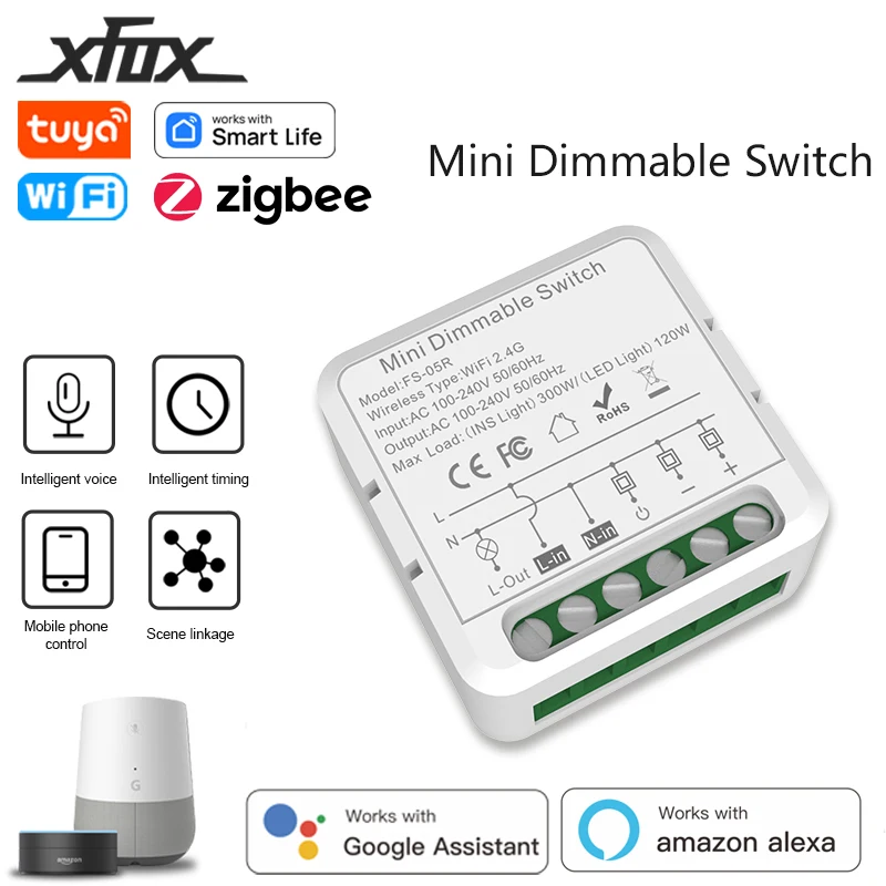 modulo interruptor dimmers inteligente zigbee controle de vias dimmer de luz interruptores led vida inteligente funciona com alexa google home tuya wifi 01