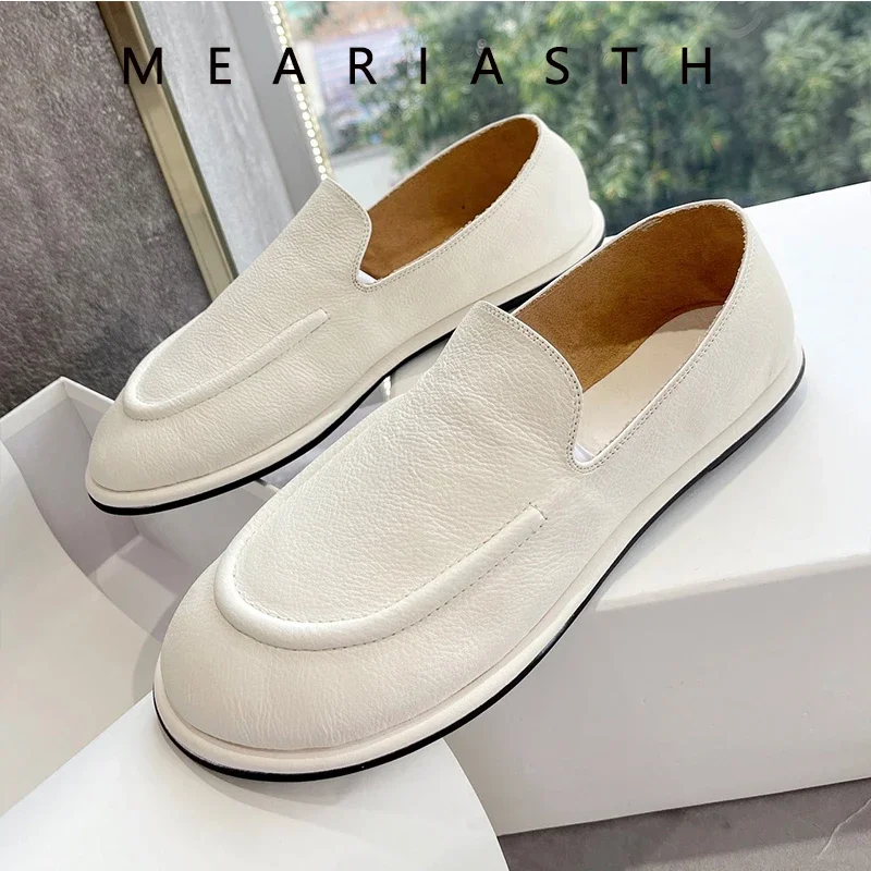 

Comemore 2024 Spring Women Slip on Loafers Spring Fashion Ladies British Flat Shoes Pumps Female white Casual Leather Flats