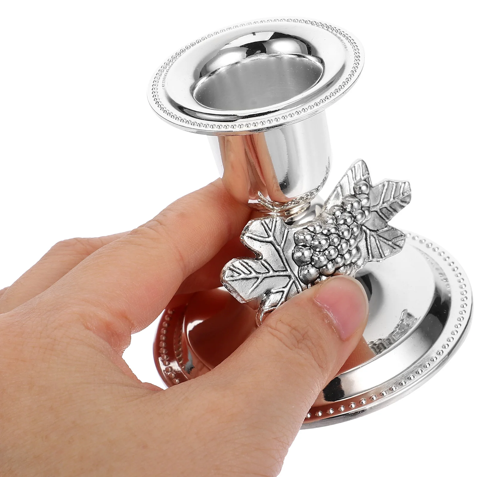 

2pcs Metal Holder Decorative Stand Zinc Alloy Wear Resistant for Banquet Party Hotel Shabbat Tealight Bulk